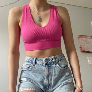 GARAGE v neck cropped tank top